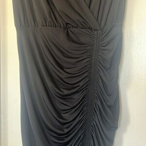 EXPRESS:  Black Midi Dress with Elegant Design